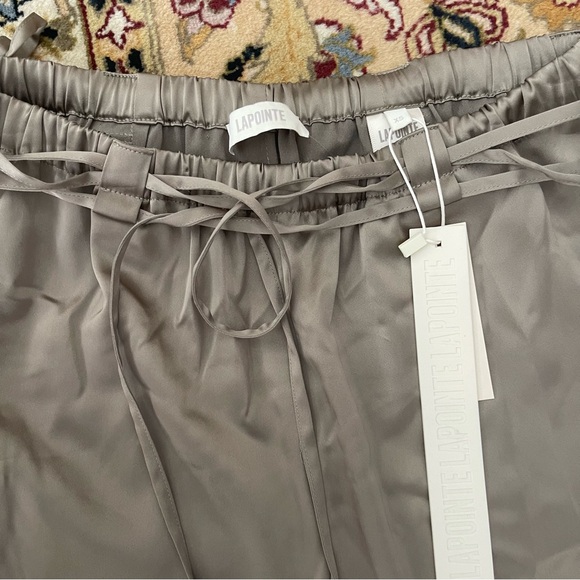LAPOINTE Drawstring Satin Wide Leg Pants - Picture 10 of 12